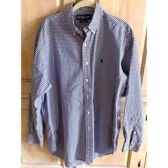 Ralph Lauren Other - Ralph Lauren Button Down Shirt Mens M Blue Gingham Excellent Blake Cotton Pony